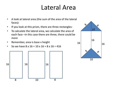 Lateral area. Wikipedia does not currently have an article on "lateral area", but our sister project Wiktionary does: Read the Wiktionary entry on "lateral area". You can also: Search for Lateral area in Wikipedia to check for alternative titles or spellings. Start the Lateral area article, using the Article Wizard if you wish, or add a request ...
